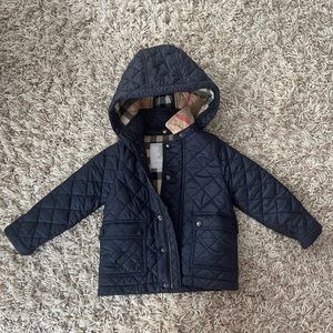 Burberry Children Quilted Navy Coat Jacket 18 months